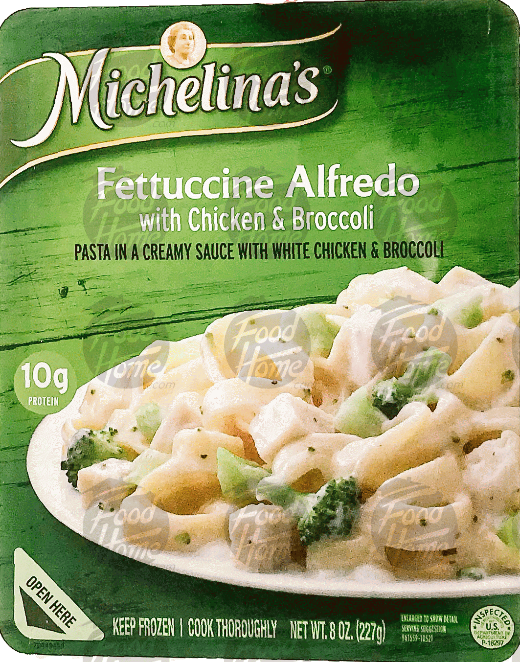 Michelina's  fettuccine alfredo with chicken & broccoli Full-Size Picture